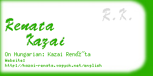 renata kazai business card